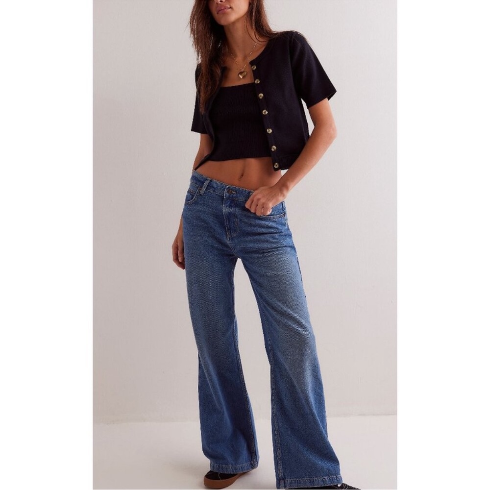 We The Free High-Rise Wide-Leg Jeans in Blue Wash